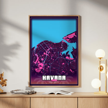 Havana GTA Map Poster