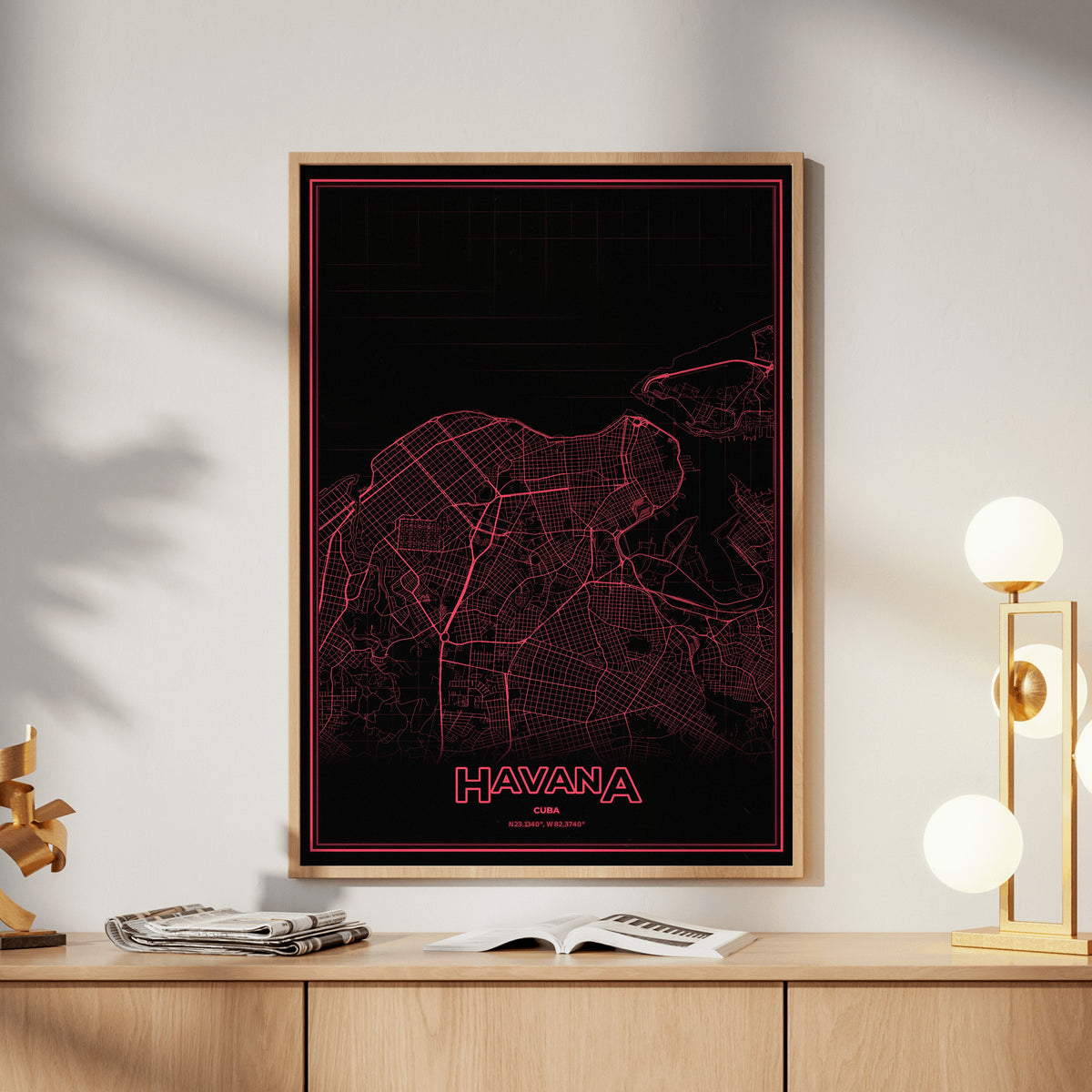 Havana Phosphor Map Poster - System Alert