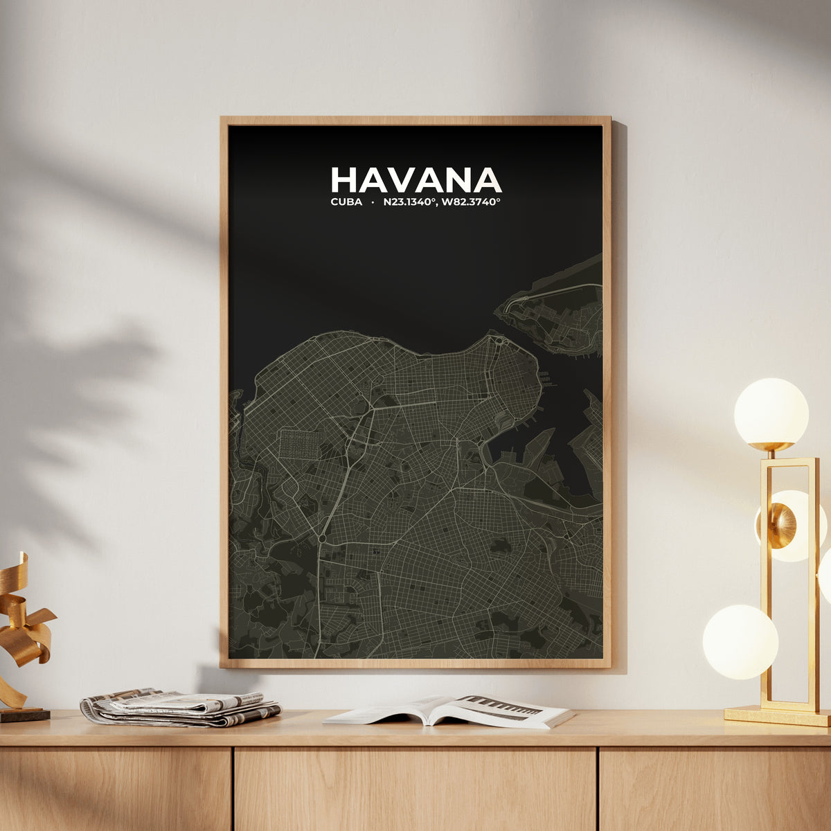 Havana Sable Map Poster