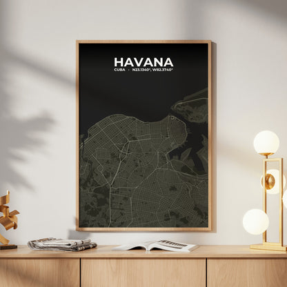 Havana Sable Map Poster
