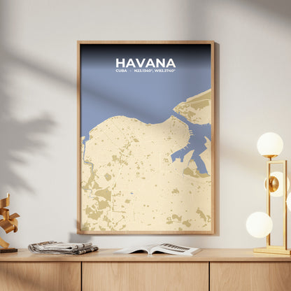Havana Barn Map Poster
