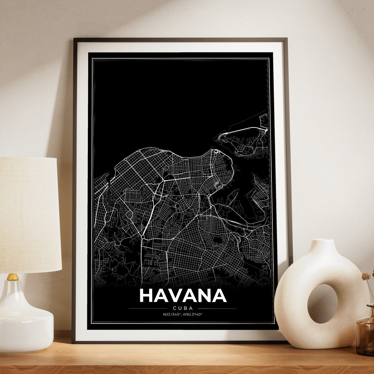 Havana Modern Map Poster