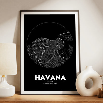 Havana Spot Map Poster