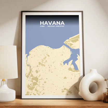 Havana Barn Map Poster