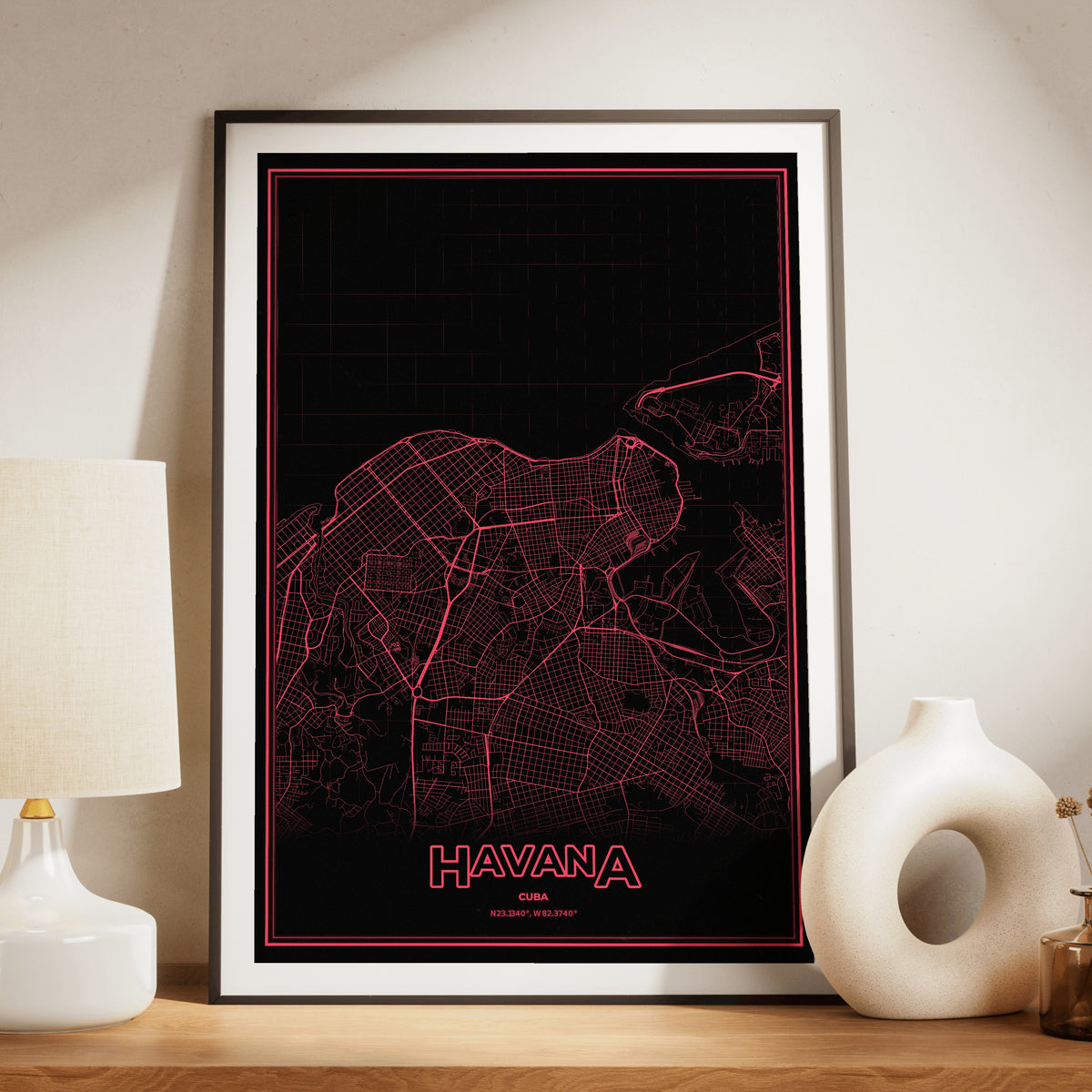 Havana Phosphor Map Poster - System Alert