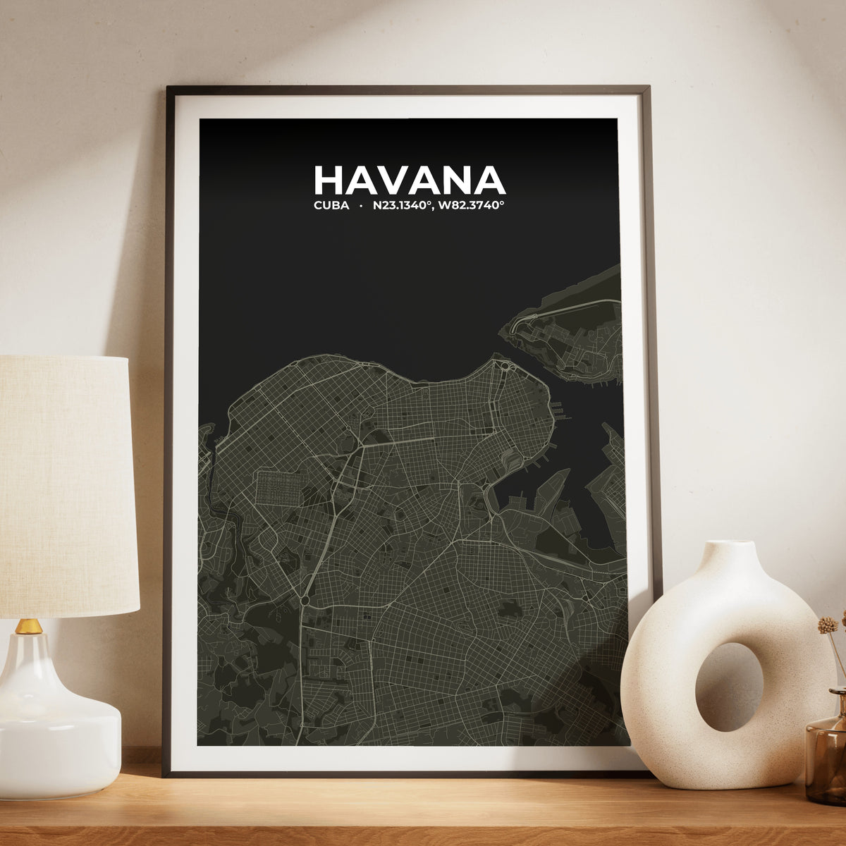 Havana Sable Map Poster