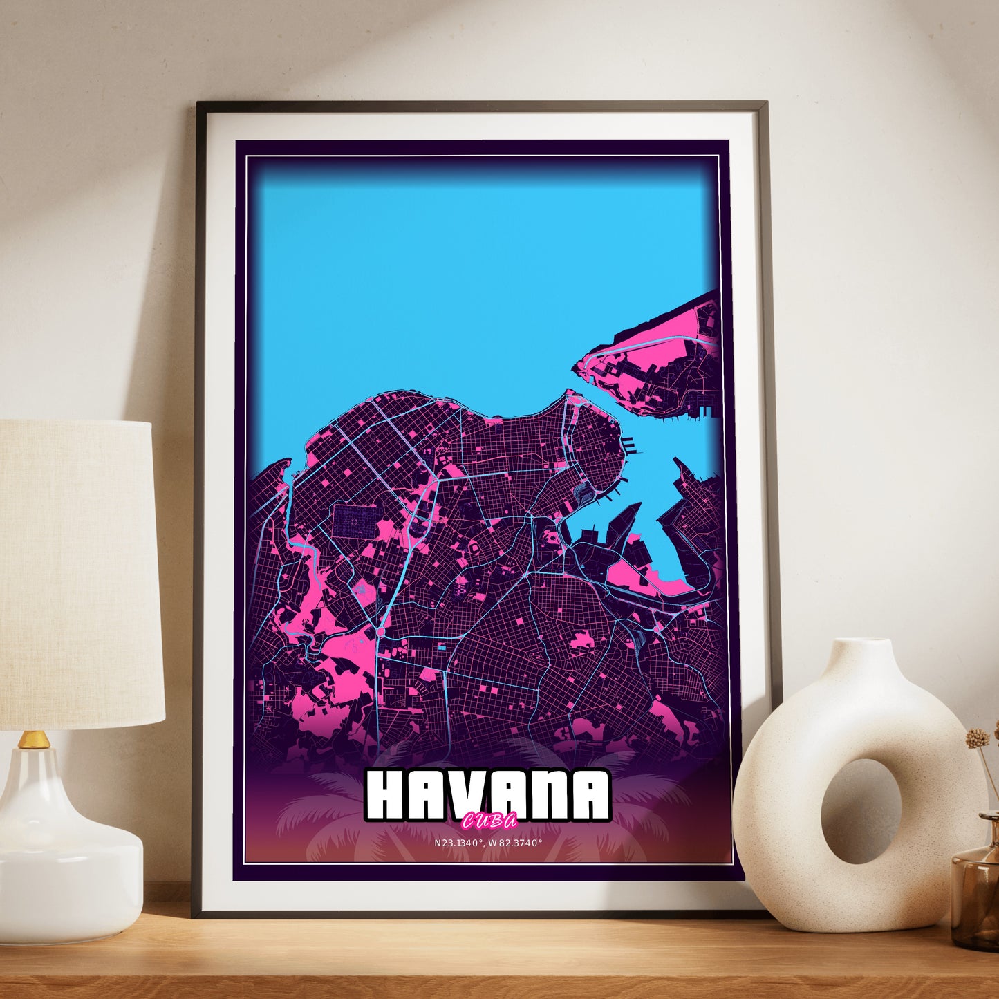Havana GTA Map Poster
