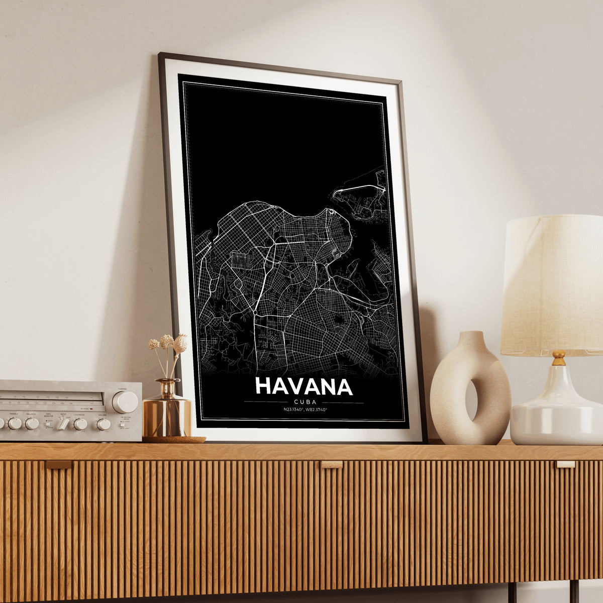 Havana Modern Map Poster