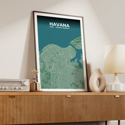Havana Mist Map Poster