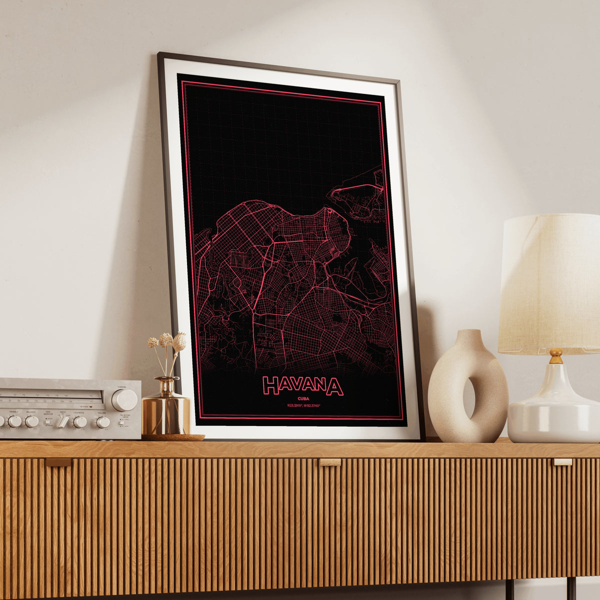 Havana Phosphor Map Poster - System Alert