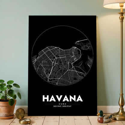 Havana Spot Map Poster
