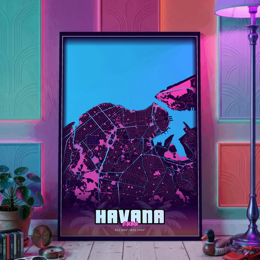 Havana GTA Map Poster