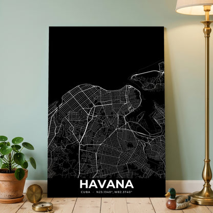 Havana Elegant Map Poster