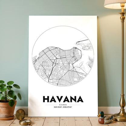 Havana Spot Map Poster