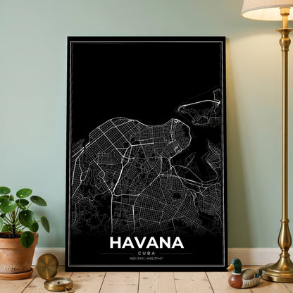 Havana Modern Map Poster