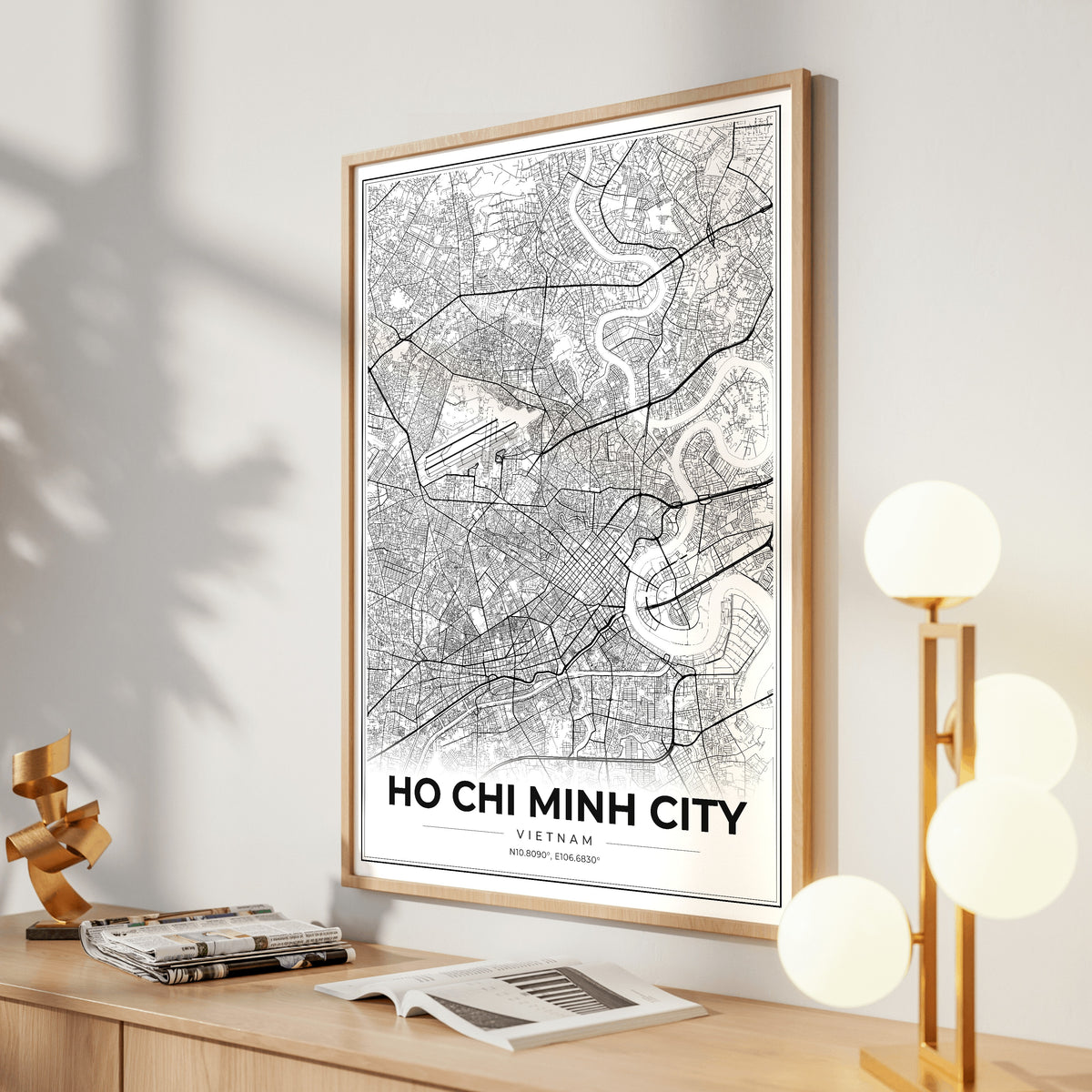 Ho Chi Minh City Modern Map Poster