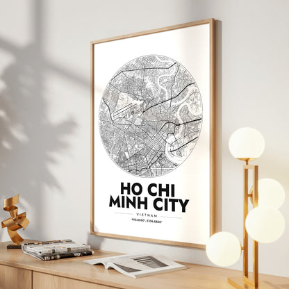 Ho Chi Minh City Spot Map Poster