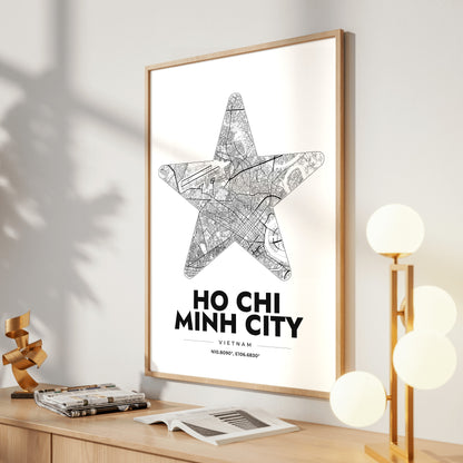 Ho Chi Minh City Star Map Poster