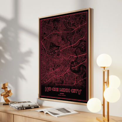 Ho Chi Minh City Phosphor Map Poster - System Alert