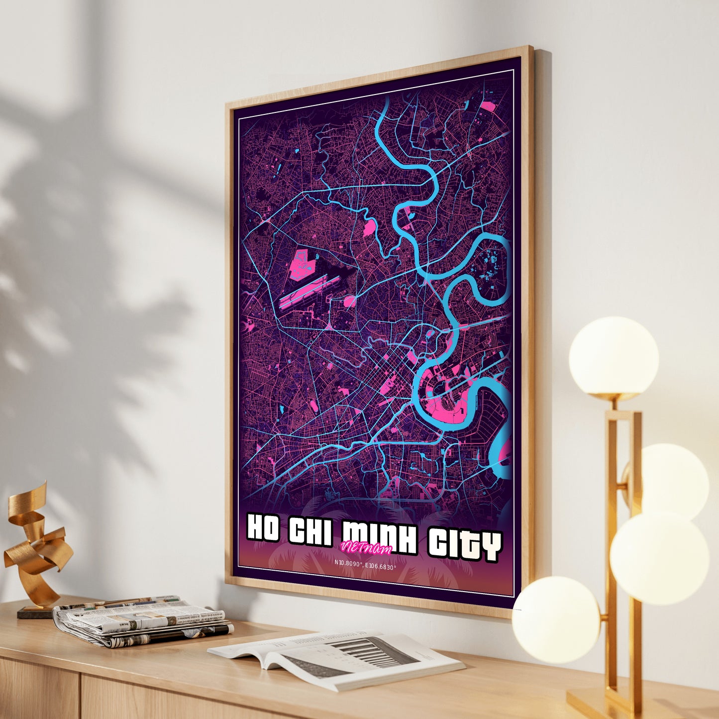 Ho Chi Minh City GTA Map Poster