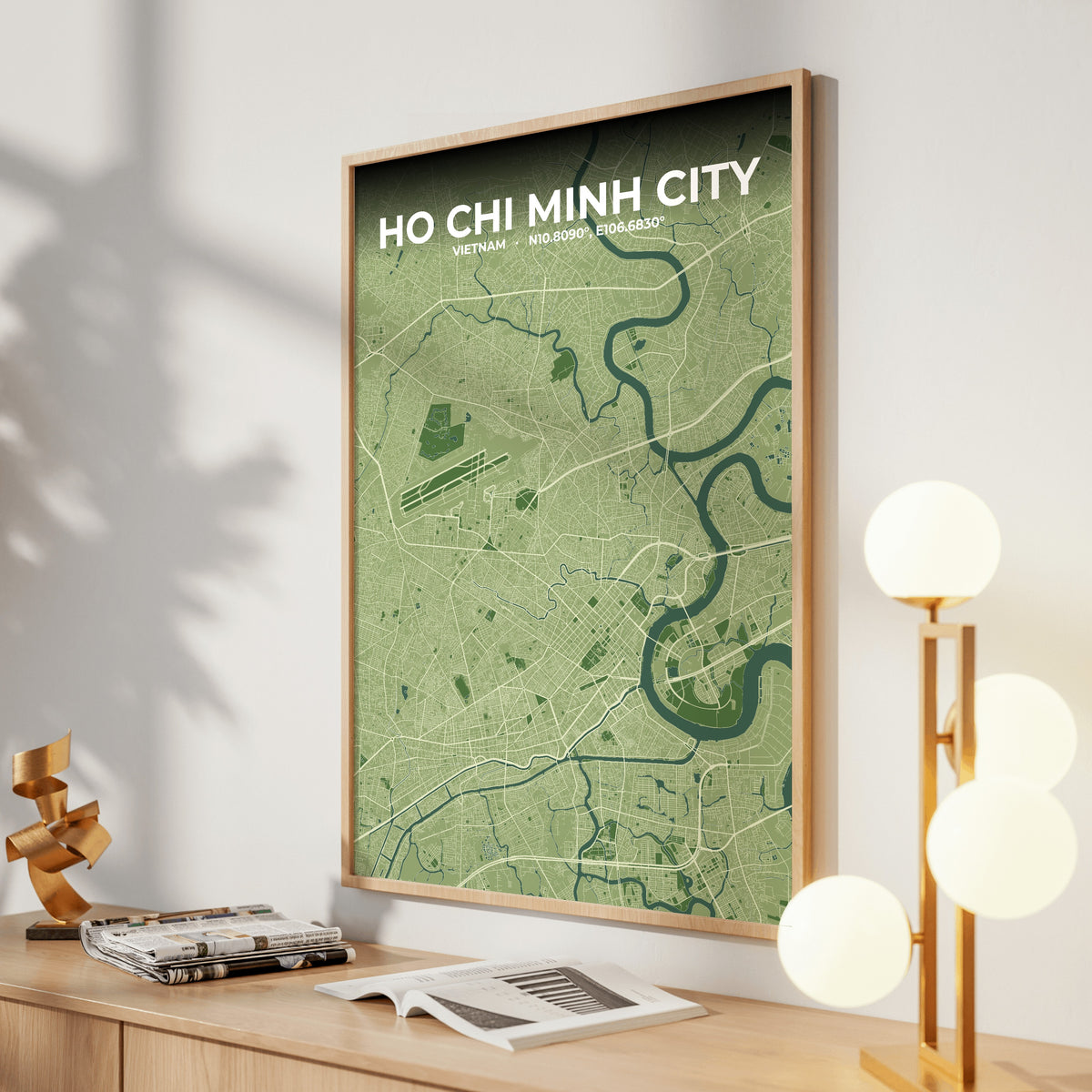 Ho Chi Minh City Clay Map Poster