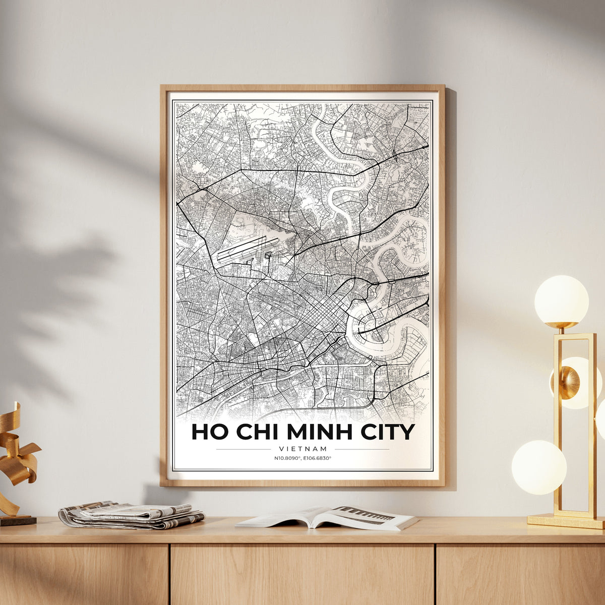 Ho Chi Minh City Modern Map Poster
