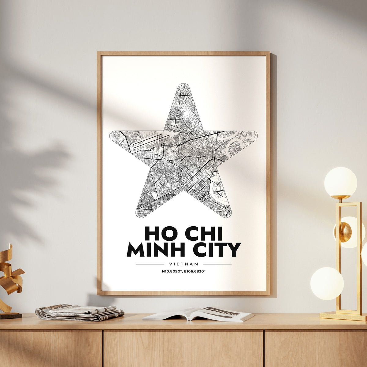 Ho Chi Minh City Star Map Poster