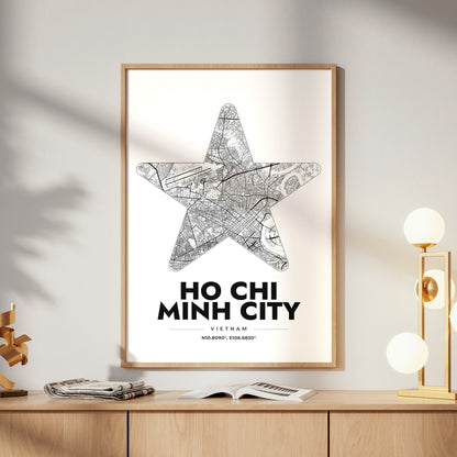 Ho Chi Minh City Star Map Poster