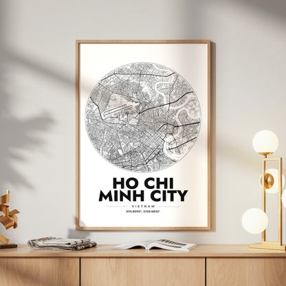 Ho Chi Minh City Spot Map Poster