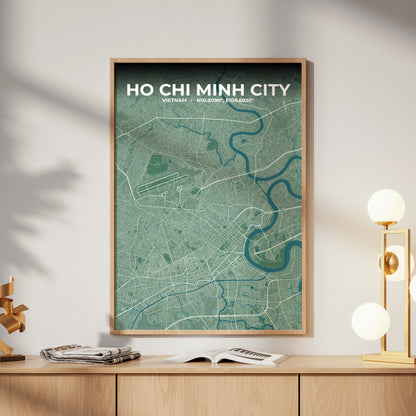 Ho Chi Minh City Mist Map Poster