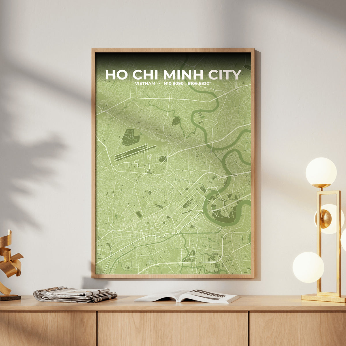 Ho Chi Minh City Grove Map Poster