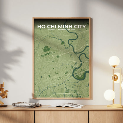 Ho Chi Minh City Clay Map Poster