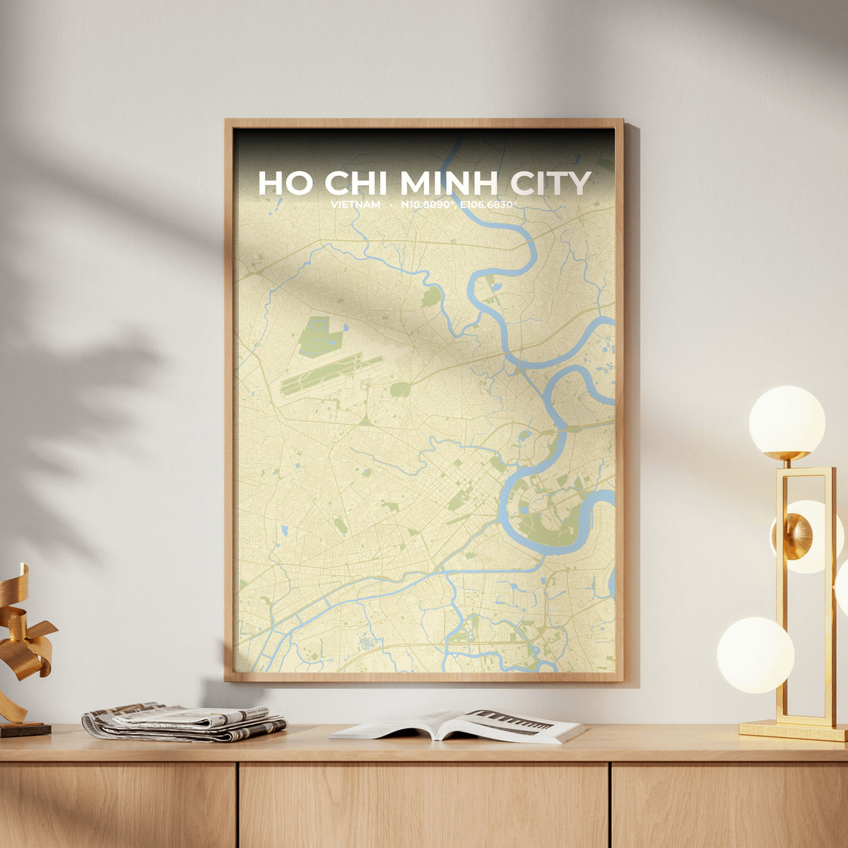 Ho Chi Minh City Drift Map Poster