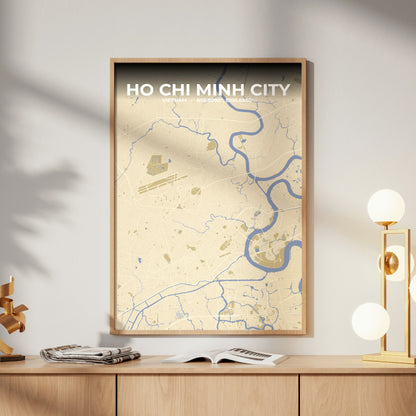 Ho Chi Minh City Barn Map Poster