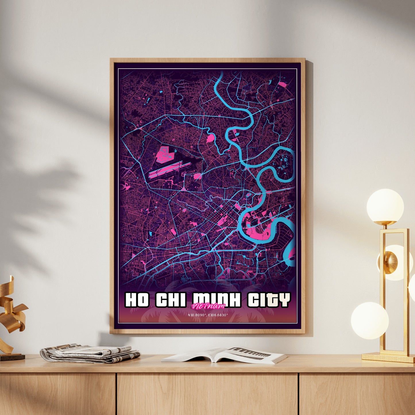 Ho Chi Minh City GTA Map Poster