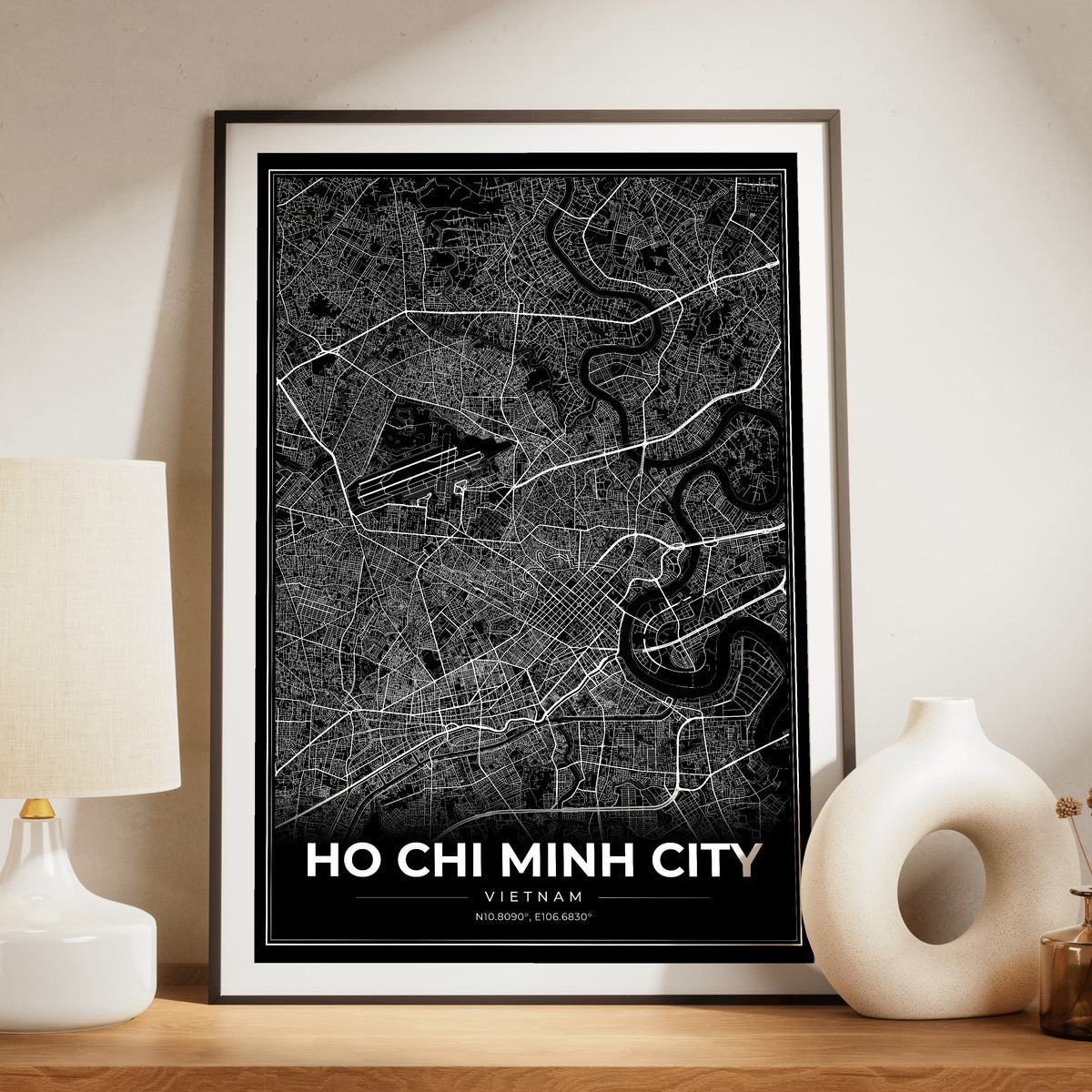 Ho Chi Minh City Modern Map Poster