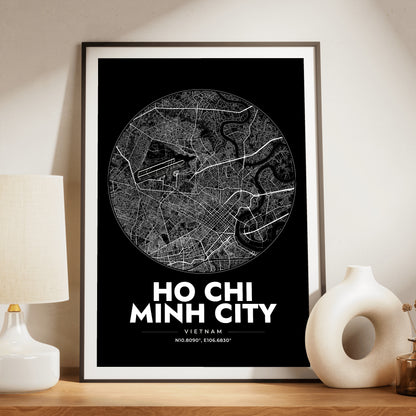 Ho Chi Minh City Spot Map Poster