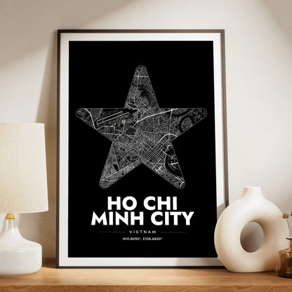 Ho Chi Minh City Star Map Poster