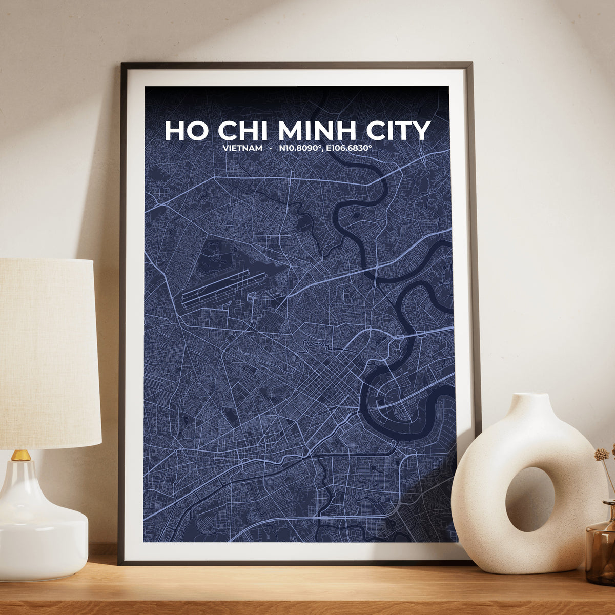 Ho Chi Minh City Tide Map Poster