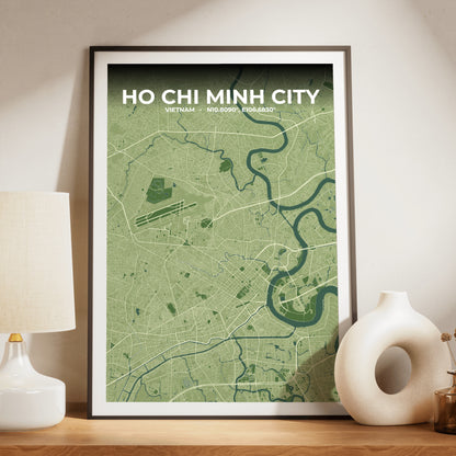 Ho Chi Minh City Clay Map Poster