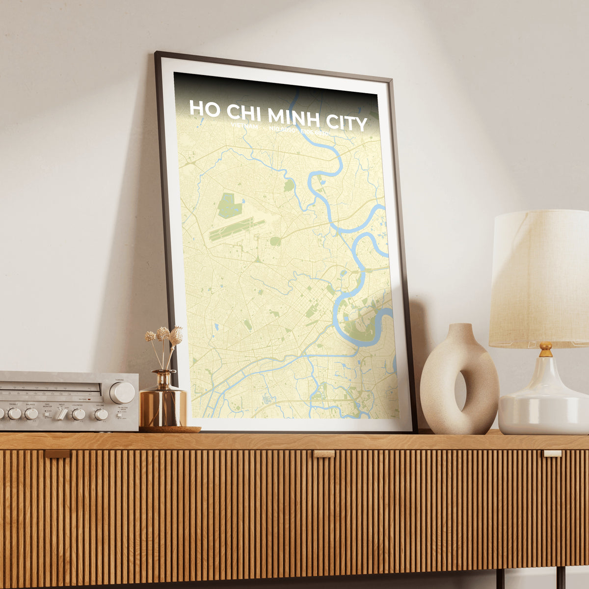 Ho Chi Minh City Drift Map Poster