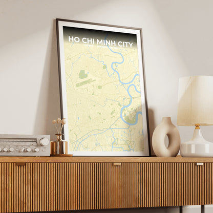 Ho Chi Minh City Drift Map Poster