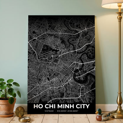 Ho Chi Minh City Elegant Map Poster
