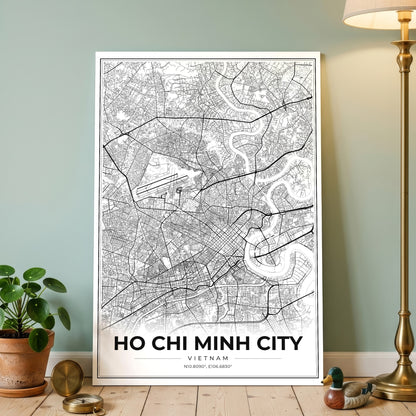 Ho Chi Minh City Modern Map Poster