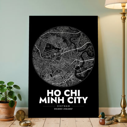 Ho Chi Minh City Spot Map Poster