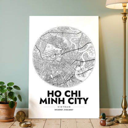 Ho Chi Minh City Spot Map Poster