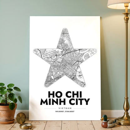 Ho Chi Minh City Star Map Poster