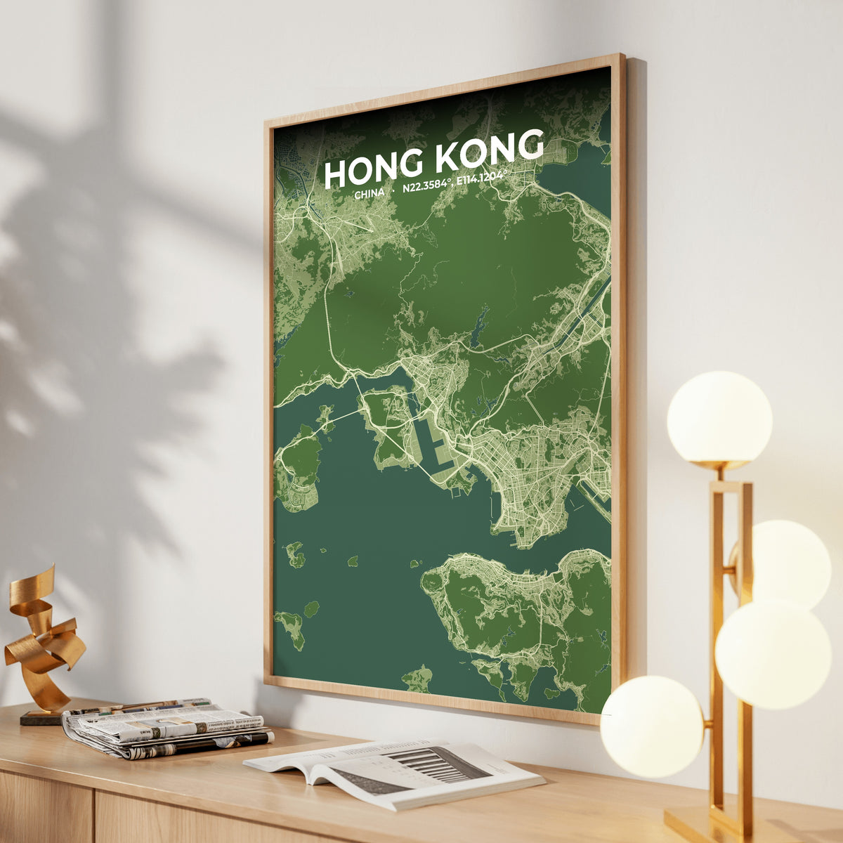 Hong Kong Clay Map Poster