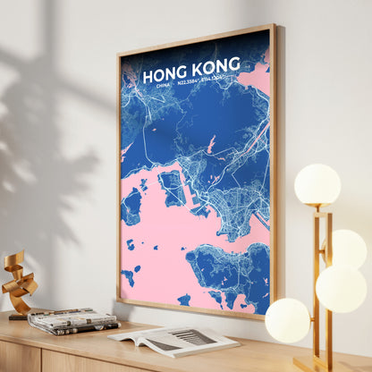 Hong Kong Candy Map Poster