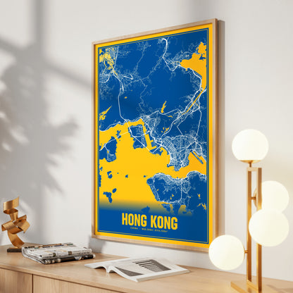 Hong Kong Blockbuster Map Poster